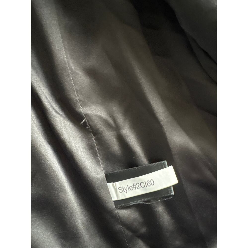 Boston Proper Black Longline Blazer 4 Double Breasted Silver Crest Button Coat - Picture 6 of 11